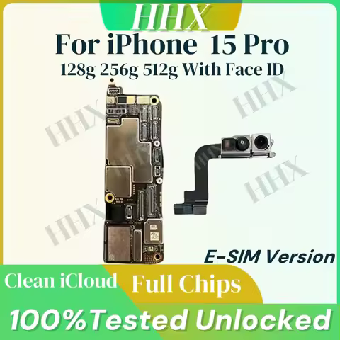 Full Tested Mainboard Clean iCloud For iPhone 15 Pro Face ID Clean iCloud Motherboard Support Update