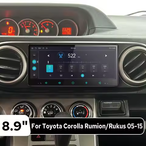 8.9''1920×720 HD Android Head Unit for Toyota Corolla Rumion/Rukus 2005-2015 Wireless CarPlay Androi