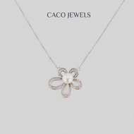 CACO 3A Premium Freshwater Pearl Necklace with 925 Silver and Zirconia Diamond "Aman" (1 Piece)