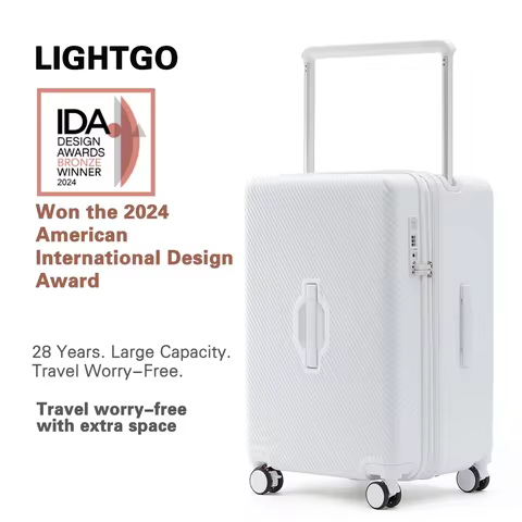 LIGHTGO 20 26 28 Inch Hardshell Suitcase with USB Charger, TSA Lock, 8 Wheels (20in Cabin, 26/28in C