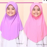 Tudung Pink Puteri Islam/ Tudung Sekolah Unggu/Purple Tudung Puteri Umno Half/Full Scuba