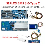 Seplos 3.0 Version Smart BMS 100A/150A/200A 24V/48V 13S 14S 8S 15S 16S LFP With Bluetooth LCD Screen