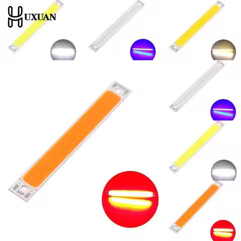 3V-4V DC 60mm 8mm LED COB Strip 1W 3W Warm Cold White Blue Red COB LED Light Source For DIY Bicycle 