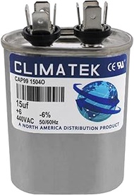 ClimaTek Oval Capacitor - fits York # 024-25900-000 S1-02425900000 | 15 uf MFD 370/440 Volt VAC