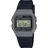 Casio Digital นาฬิกาข้อมือผู้ชาย/ผู้หญิง สายเรซิน รุ่น F-91W ของแท้ ประกัน CMG