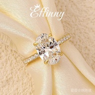 Uny Jewelry 3.5ct Oval Cut Engagement Ring, S925 Sterling Silver Material, High Quality Cube Zirconi