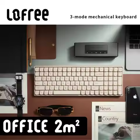 LOFREE 68/100keys TOUCH Triple Mode Mechanical Keyboard 2.4G Wireless USB Type-c Wired Switch Hot Sw