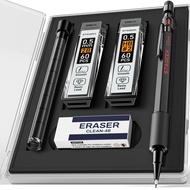 STAGEEK Premium Metal Mechanical Pencil Set - 0.5mm and 0.7mm Variants with HB & 2B Leads, 4B Eraser