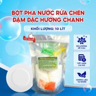 Bột Pha Nước Rửa Chén Hương Chanh Đậm Đặc 10L – Siêu Tiết Kiệm Sạch Dầu Mỡ Dịu Nhẹ Da Tay