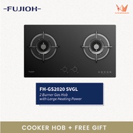 FUJIOH FH-GS2020 SVGL 2 Burners Built In Gas Hob FOC Mystery Gift / Dapur Gas / Gas Stove / KUTCHENH