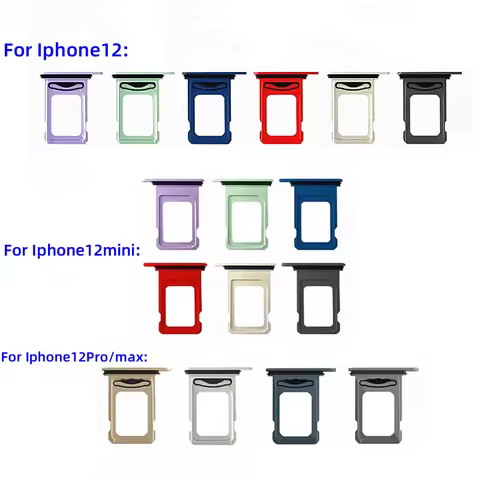 SIM Card tray For Iphone 12/12pro/12promax Card slot drawer Holder drawer chip card tray Sim Card Re
