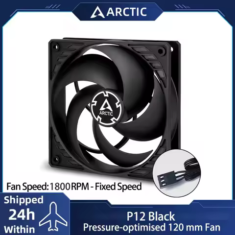 ARCTIC P12 - PC Fan, 120mm Case Fan, Pressure-optimised, Quiet Motor, Computer, Fan Speed: 1800 RPM 