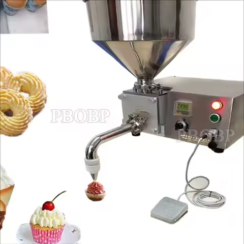 Stainless Steel Automatic Puff Filling Machine Donut Bread Cake Jam Cheese Cream Injection Equipment