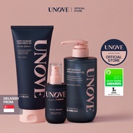 (Evonne's PICK)UNOVE Repair Shampoo 500g + Silk Oil Essence 70ml + Deep Damage Treatment EX 320ml(La