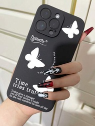 Una Elegante Funda De Teléfono Blanco Con Mariposas Anticaída En Negro, Compatible Con Iphone 15/15 Plus/15 Pro/15 Pro Max/14 Pro Max/14 Pro/14 Plus/14/13pro Max/13pro/13/13mini/se3/7/8/se2/12 Pro Max/12 Pro/12/12 Mini/11 Pro Max/11 Pro/11/xr/xs Max/x/xs/7p/8p, Huawei Mate 20 Pro/mate 20/p30 Pro/p30/p20 Lite/p20 Pro/p20/y9a/huawei Enjoy 20 Plus/y9 Prime 2019/p40 Lite/nova 6 Se/nova 7i/y9s/honor 9x/honor 9x Pro/p30 Lite/nova 9/honor 50, Xiaomi 11 Lite/poco M3 Pro/poco M4 Pro/poco F3/poco X4 Gt/12t, Redmi 9t/note 9t/10/note 11 Pro, Samsung Galaxy A72/a30s/a50/a51/a22/a32/a52/a52s/a53/s21 Ultra/s21 Fe/s22/a71/note20 U/a22/s21/a13/note10+/s23 Ultra/s23/s23+/a14/s20 Fe/a30/s21 Plus/a32/a33/note20/a12/a21s/a03s 164 Mm/a91/m80s/s10 Lite/s10e/s22 Plus/a04/a03 Core/a23/s24/s24+/s24 Ultra/m33/m31/a20s/a60/m30/a40s/a03s 166 Mm/m11/a11/a01/m52/m32 4 G/f22/m22/a54/m53/a15/a05/a05s/a42/a31/a73/s10/s10+/a34/a04e