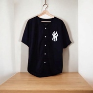 Baseball Shirt / Baseball Jersey / Unisex Baseball Shirt NY plain black