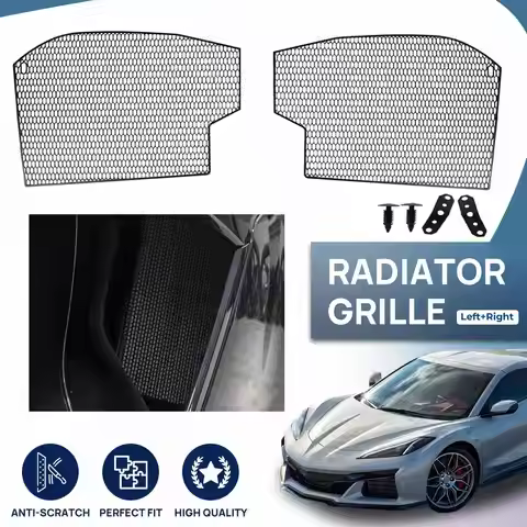 For Corvette C8 Z06 E-Ray 2023+ SIDE INTAKE BLACK Mesh Grilles Guards 2024 Accessory Auto Exterior P