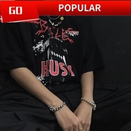 baju t shirt lelaki murah viral baju kaos lelaki Lelaki T-Shirt Lengan Pendek Lelaki Versi Korea Gaya Harajuku Trend Musim Panas Versi Longgar Lapang Lengan Separuh T-Lengan Tengah T