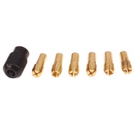 G&Y 7Pcs Brass Collet 1.0/1.6/2.0/2.4/3.0/3.2 + Che M8*0.75 Fits Rotary Tools Electric Grinder Acces