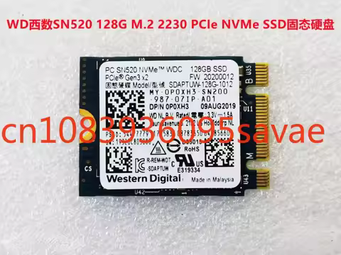 SN520 256G M.2 2230 PCIe NVMe Computer SSD