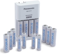 Panasonic eneloop Rechargeable Batteries Power Pack; 10AA, 4AAA, and Advanced Individual Battery Cha