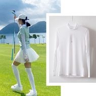 Titleist golfers club Forevercan ZANZEA Ready Korean☂✳♘ New golf women's outdoor sun protection inner wear ultra-thin ice silk bottoming shirt half turtleneck round neck long-sleeved top