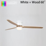 天怡燈飾 - T.Y.L 949 White (Hugger Style)(60吋) 風扇燈 吊扇燈 LED Ceiling Fan