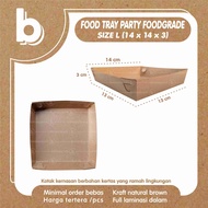 Food Tray Party L Kraft Foodgrade 14x14x3 I FTPLKF00333