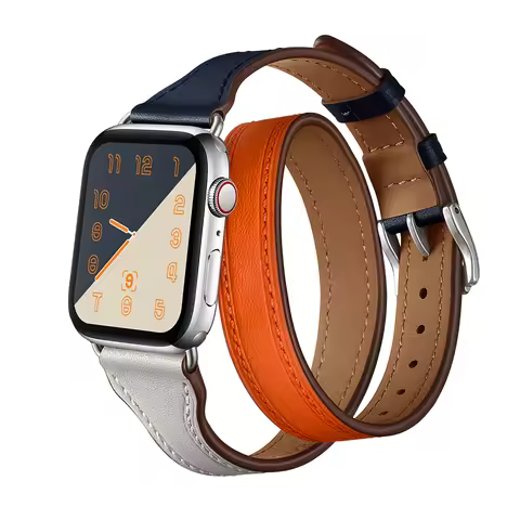 Leather Loop strap For Apple Watch Band 44mm 38mm Iwatch 42mm 40mm Double Tour Wrist Bracelet for ap