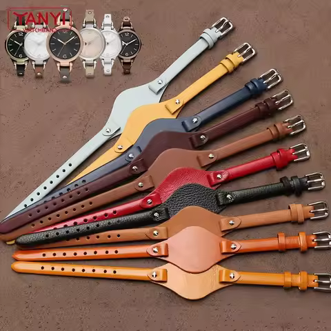 for Fossil ES4176 ES4119 4026 3262 3077 4340 watch band with mat Genuine leather watch strap women w