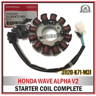 HONDA WAVE ALPHA V2 - 100% ORIGINAL Starter Coil Complete / Fuel Coil - [31120-K71-M31]