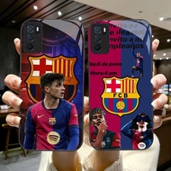 DK-65 FC Barcelona HD Glass Casing hp OPPO A16 A16S A95 A55 A74 A54S A54 F19 F19S Reno 6 Lite
