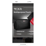 Small size tumi complimentary travel pouch (inner delta airline logo)