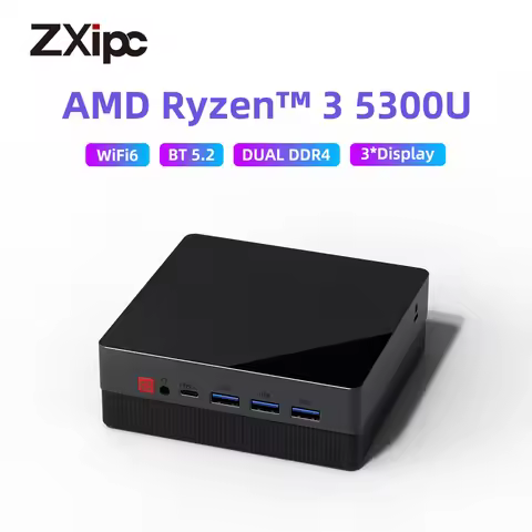 ZXIPC AMD Ryzen5 4500U 5300U 5400U Mini PC Computer Gaming 32GB DDR4 512GB/1TB SSD Desktop Mini Comp