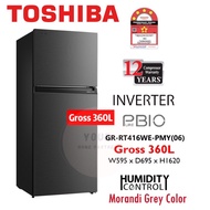 Toshiba 2 Door Fridge Refrigerator GR-RT416WE Inverter Gross 360L