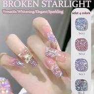 MISS SHAKA Exploding Colorful Broken Drill Foot Gel Nail Polish 2025 Trực tuyến Đỏ Trắng Mới Tiệm là