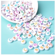 Manik Abjad 4*7mm Manik Akrilik Gelang DIY Aksesori Barang Kemas Kalung SET-099