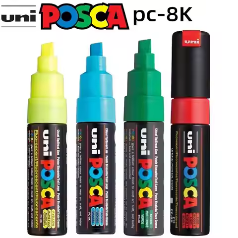 1-Pc Uni Posca Marker Pen PC-8K POP Poster Waterborne Advertising/Graffiti Marker 8mm Nib Characters