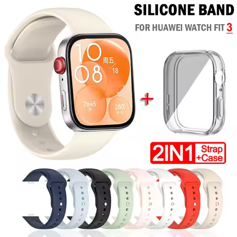 Silicone Strap For Huawei Watch Fit 3 Strap Replacement Accessories Correas Watchband For Huawei Wat