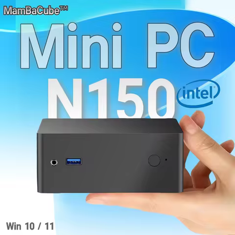 MamBaCube N9E Mini PC Intel N150 Win11 Pro 8GB 16GB DDR4 256GB 512GB SSD WiFi 5 Portable Compact Des