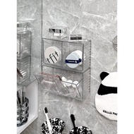 Wall-mounted Lipstick Storage Rack Without Punching Bathroom Toilet Sink Cosmetics Organizer Mirror Cabinet Storage Box