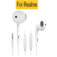 For Realme Stereo Earphone R11 Earbuds Wired Handsfree