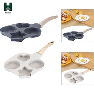 Homyl 4-cup Egg Pan Breakfast Skillet Egg Frying Pan for Burgers Crepe Plett