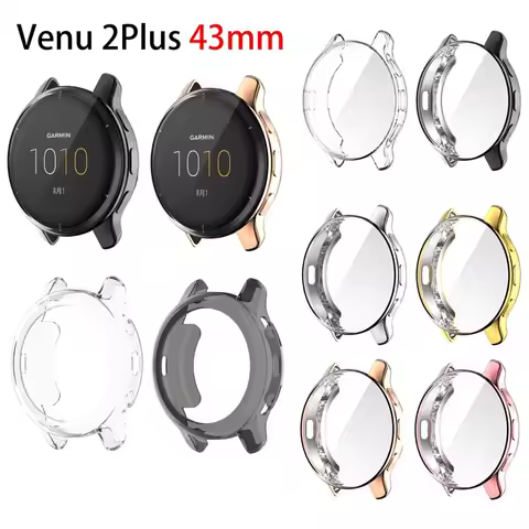 For Garmin Venu2 plus 43mm Slim Soft TPU Watch Case Cover