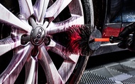 Car Wheel Rim Detailing Brush Berus Tayar, 17 inch Long Auto Soft Bristle Wheel Cleaner Brush No Scratch Tire Rim Scrub