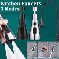 3 Modes Flexible Shower Head Kitchen Tap 360° Rotatable Kitchen Flush High-Pressure W/ Faucet Sprayer Tap Replacement Kitchen Button