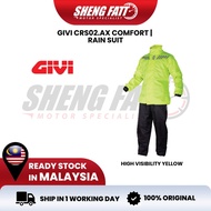 GIVI CRS02.AX RAINCOAT Yellow Raincoat Baju Hujan Waterproof Baju Hujan Motor Raincoat Wind Defender