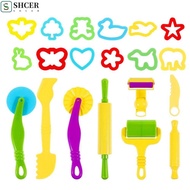 SHCER Playdough Model Tool, Plastic 3D 3D Plasticine Tools, Slime Toy Creative Tool Kit Deluxe Set P