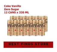 Coke Zero Sugar Vanilla, 320ml - Set of 12