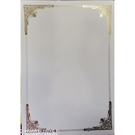 READY STOCK A4 GOLD STAMPING CERTIFICATE CARD 160GM 10'S/ PACK